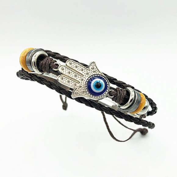 Other - Men's Hamsa Hand & Evil Eye Adjustable Bracelet